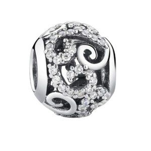 925 Sterling?Silver Swirl Charm